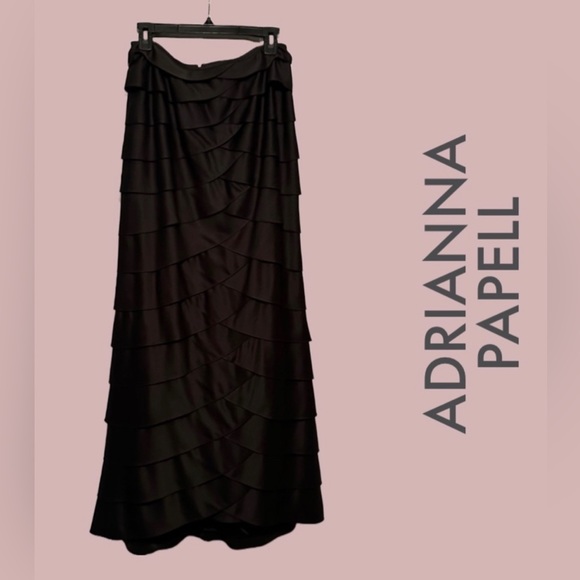 Formal Tiered Maxi Skirt NWT by ADRIANNA PAPELL - Picture 2 of 13